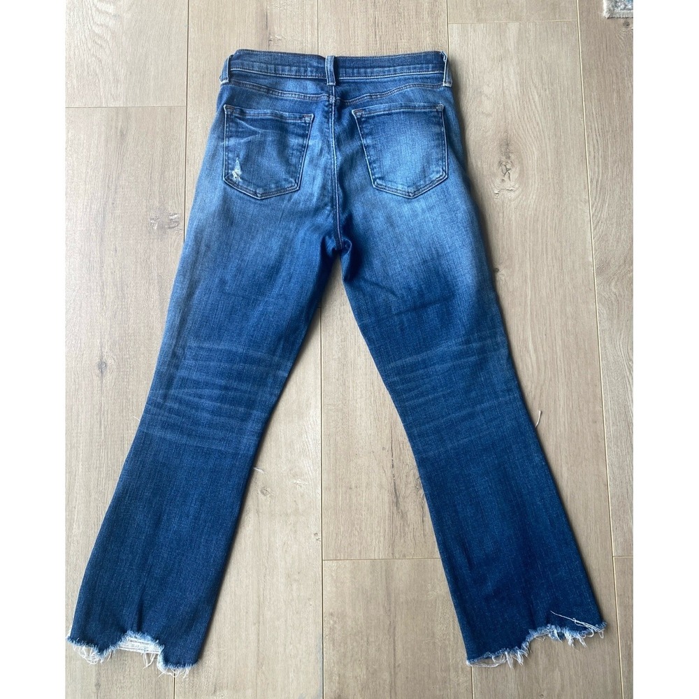 J Brand Selena Bootcut Crop Raw Hem Denim Blue Indigo Jeans Size 26 - Picture 2 of 5